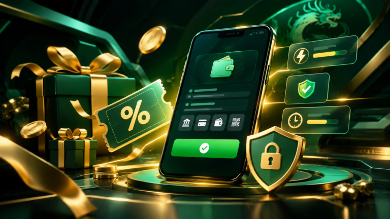 Ilustrasi top up Naga5000 dengan elemen kupon promo dan hadiah digital
